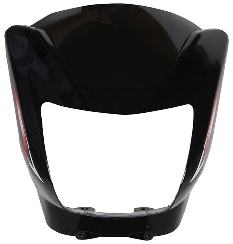 Sai SAI 96B Headlight Visor For Bajaj CT 100 Deluxe Black And Grey