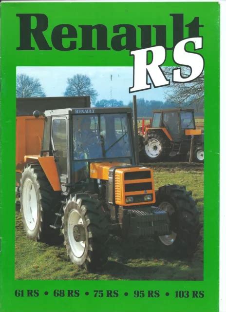 Brochure Prospectus Prospekt Tracteurs Renault S Rie Rs Eur