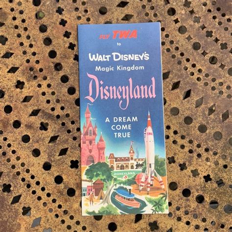 Disney Other Rare Vintage Disneyland Twa Promotion Brochure 95s