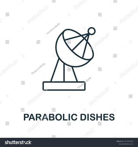 Parabolic Dishes Icon Line Element Internet Stock Vector (Royalty Free ...