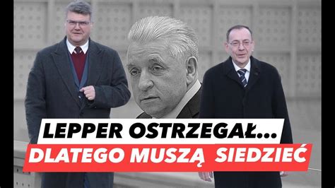 Andrej Lepper Ostrzega Za Ycia Dlatego Kami Ski I W Sik Nie Mog