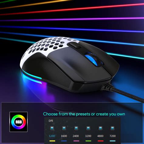 Hxsj X Ergonomic Macro Programming Gamer Usb Wired Mouse With