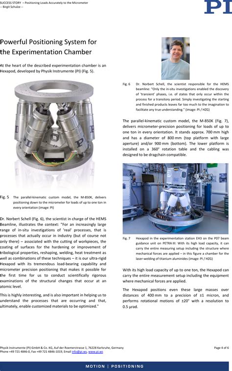 Physik Instrumente PI SUCCESS STORY Hexapod At PETRA III Pi1128