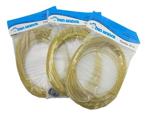 Corda Varal De Aço 20m Revestido Pvc Resistente 10 Pcts Full