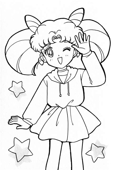 Sailor Moon Coloring Pages Sailor Chibi Moon Sailor Mini Moon