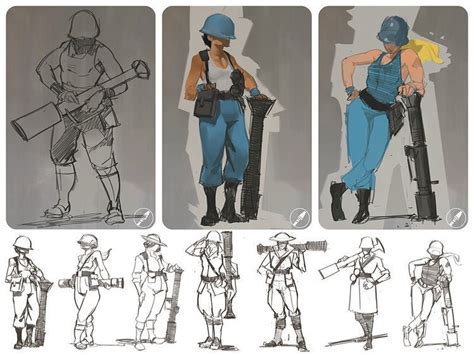 Team Fortress 2 Female Character Concept Designs Revealed Ign