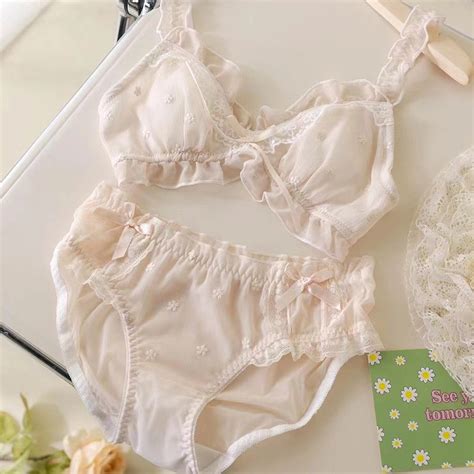 Conjunto De Roupa Ntima Calcinha De Renda Lingerie Sem Fio Bra