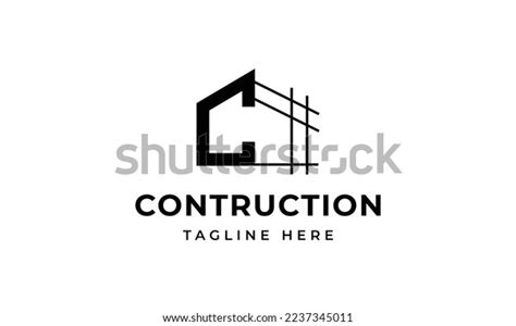 initial letter  building contruction logo stock vector royalty