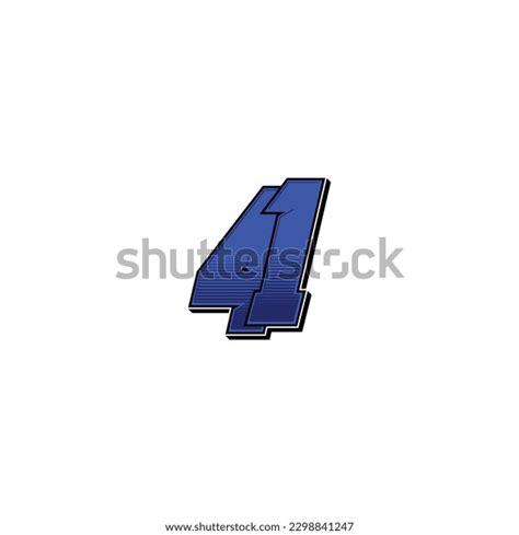 Number Vector Sports Racing Number 41 Stock Vector (Royalty Free) 2298841247 | Shutterstock