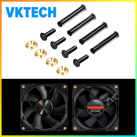 Vktech Fixing Chassis Fan Screws Quiet Operation Cooling Fan Mount