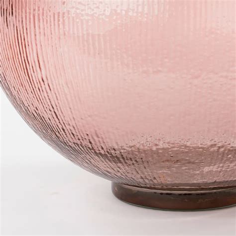 Vaso Bottiglia In Vetro Riciclato Rosa Chiaro Alt 42 Firenza Maisons