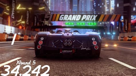 ASPHALT 9 PAGANI ZONDA HP BARCHETTA GRAND PRIX ROUND 5 1 34 242