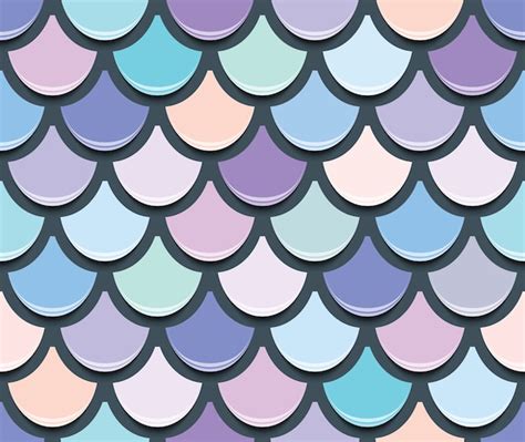 Premium Vector | Mermaid tail seamless pattern.