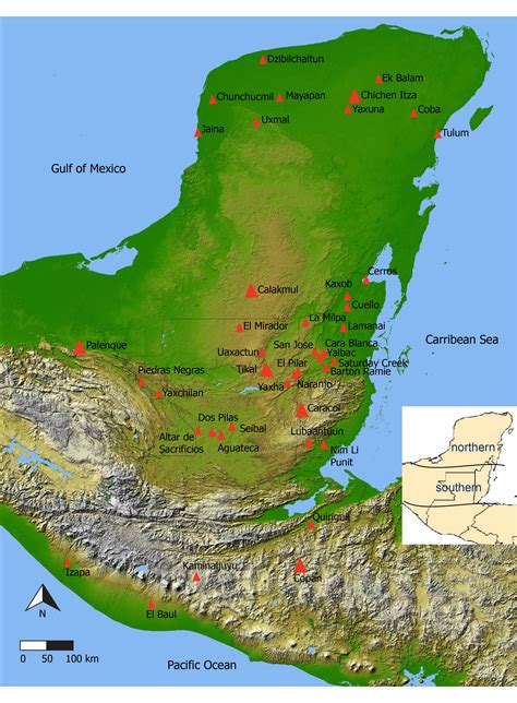 Maya Area Map