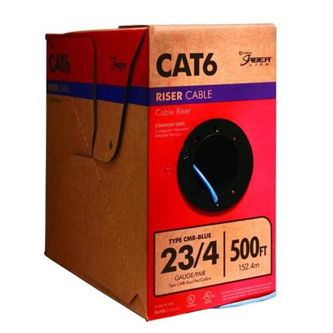 Reviews For Southwire 500 Ft Blue 23 4 Solid CU CAT6 CMR Riser Data