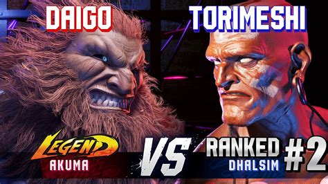 SF6 DAIGO Akuma Vs TORIMESHI 2 Ranked Dhalsim High Level Gameplay