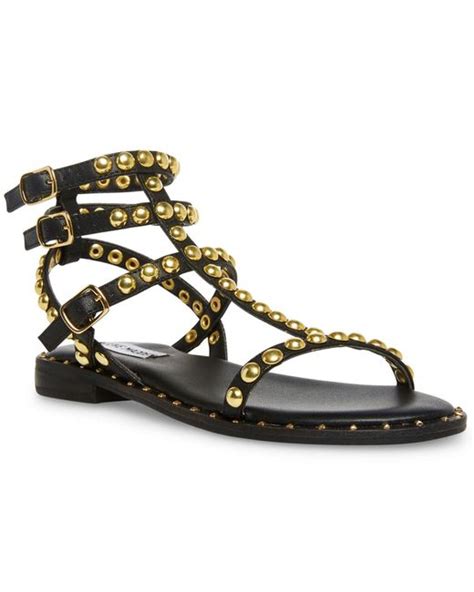 Steve Madden Tashia Studded Gladiator Sandals In Black Lyst