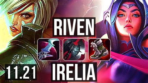 Riven Vs Irelia Top Rank 3 Riven 6 Solo Kills 900k Mastery Rank