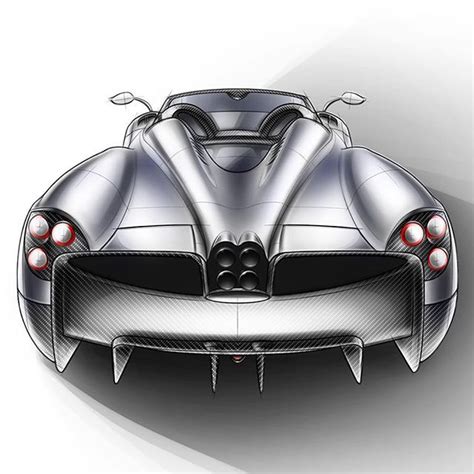 Pagani Huayra Roadster Official Sketch By Alessandro Lupo Cardesign