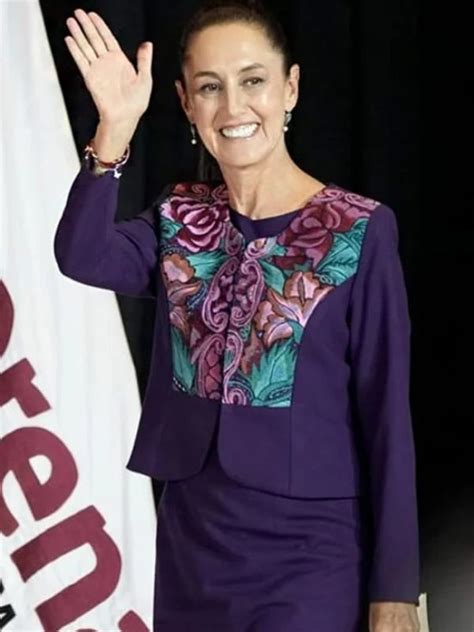 Claudia Sheinbaum Purple Jacket - 2024 Trendy Fashion