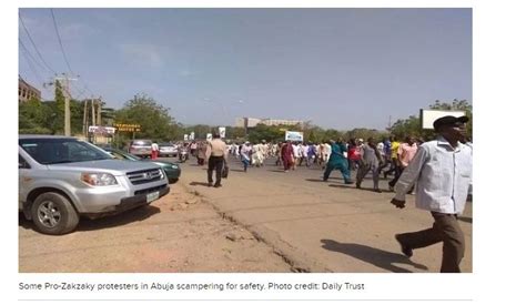 Pro Zakzaky Protest In Abuja Turns Violent Photos Events Nigeria