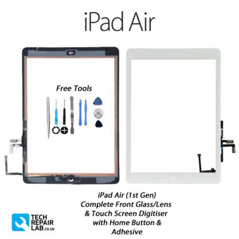 Ipad Air 1st Gen Complete Front Glass Digitiser Touch Screen Assembly White Ebay