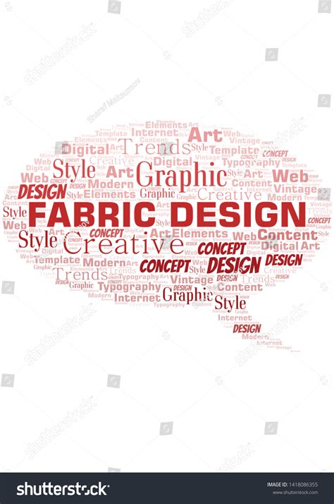 Fabric Design Word Cloud Wordcloud Made With Royalty Free Stock