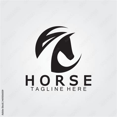 Black horse head silhouette logo vector illustration Stock Vector ...