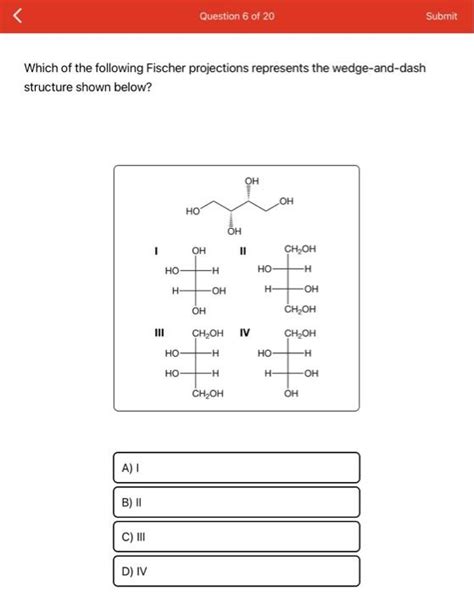 Solved Which Of The Following Fischer Projections Represents Chegg