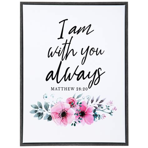 Matthew 28:20 I Am With You Always Canvas Wall Decor, 16 x 12 Inches | Mardel | 3883840