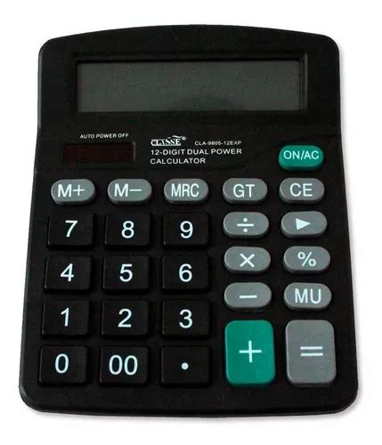 Calculadora electrónica de escritorio grande con 12 dígitos color