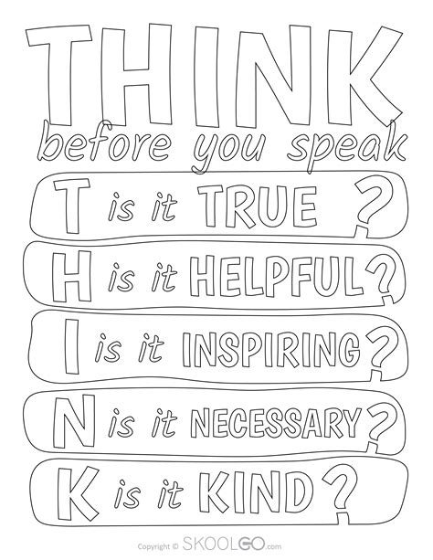 Think Before You Speak Coloring Page Ceplok Colors The Best Porn Website