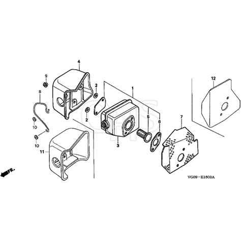 Honda HRH536K4 HXEH MZBU 8300001 Muffler Diagram GHS