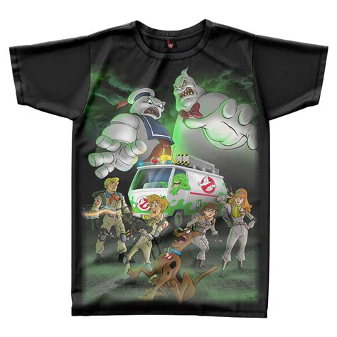 Camiseta Scooby Doo Os Caça Fantasmas Ghostbusters Unissex Babylook