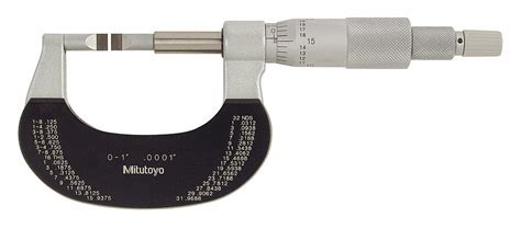 Mitutoyo Blade Micrometer Vernier Operation To In Range