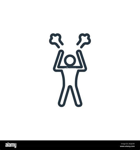 Angry Man Outline Vector Icon Thin Line Black Angry Man Icon Flat