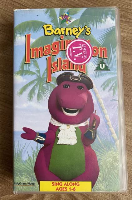 Barney Imagination Island Vhs Sing Along Video Tape Polygram Vintage