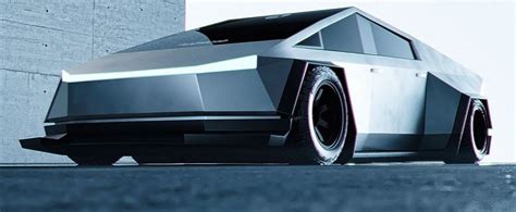 Widebody Tesla Cybertruck Has Shark Fin Looks Like A Sci Fi Stealth