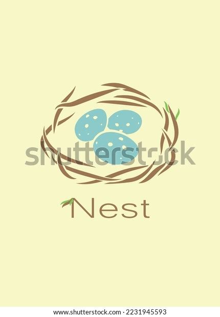 Nest Illustration Logo Design Symbol Vector Stock Vector (Royalty Free ...