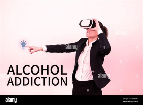 Text Sign Showing Alcohol Addiction Concept Meaning Characterized By