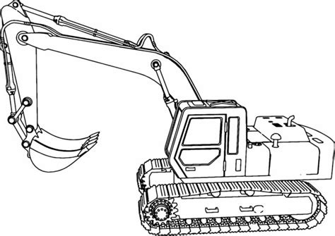 Caterpillar Excavator Coloring Book To Print And Online