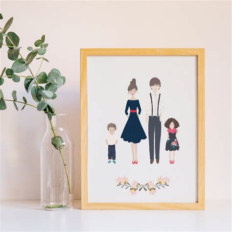 Portrait de famille personnalisé affiche personnalisée Etsy