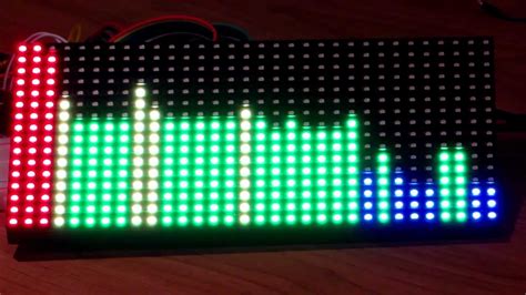 32 X 16 Led Matrix Arduino Spectrum Analyzer Youtube