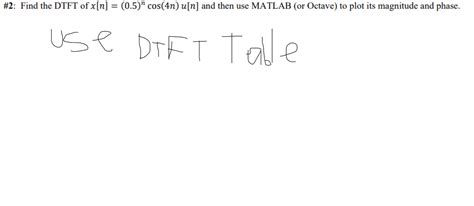 Solved Find The Dtft Of X N Ncos N U N And Then Chegg