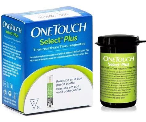 Tiras One Touch Select Plus Caixa Tiras Reagentes Cor Azul