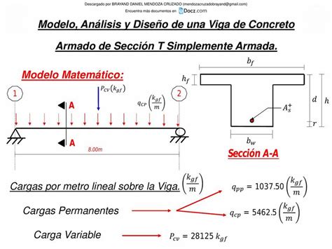 Modelo Analisis Y Diseno De Una Viga De Concreto 1 Downloable Udocz Creators Udocz