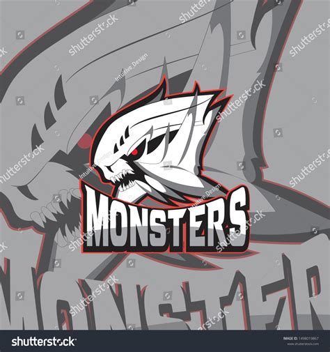 Logo E Sport Gaming Concept Monster Stock Vector Royalty Free