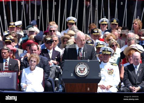 Us Navy Principal Speaker Vice President Dick Cheney Addresses A