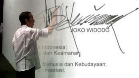 Tanda Tangan Joko Widodo