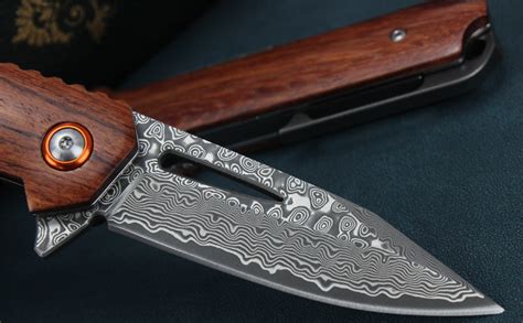 Amazon Benkey Damascus Folding Knife Sharp Vg Core Damascus